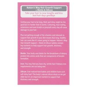 (PRE ORDER) Nature's Way Hair Growth Support + Biotin & Silicon 30 Tablets shelf life 2yrs